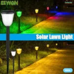 Solar Lights Outdoor Garden Colorful Warm Light Lantern Waterproof Landscape Lighting Pathway Yard Lawn Garden Decoration