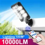 Solar Street Lights Outdoor Waterproof Security Motion Sensor LED Lamp with 3 Lighting Mode Solar Lights for Garden Path Decor