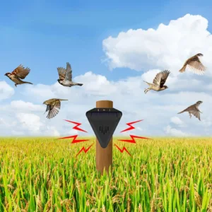 Bird Repeller Device Solar Powered Weatherproof Animal Deterrent Device Birds Scarer for Warehouses Wild Orchards Balcony Deer