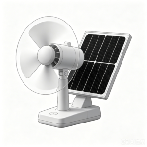 solar &USB fan