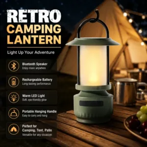 New Simulation Flame Lamp Colorful Camping Light Durable Rechargeable Portable Outdoor Retro Charging Flame Lamp Atmosphere